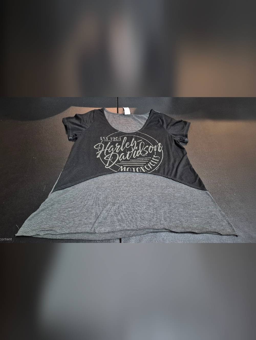 Harley-Davidson Sturgis South Dakota Top Women’s Medium M Gray Black Sharkbite